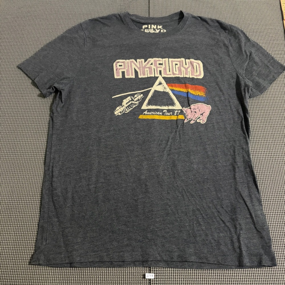 Lucky Brand Pink Floyd American Tour 87 Graphic T-Shirt Gray XL